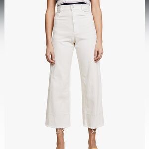 NWOT Rachel Comey Legion white wide leg jeans / high waisted denim / 2 Small